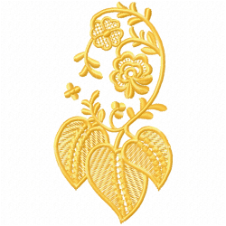 Flowers And Tree Embroidery Design 7